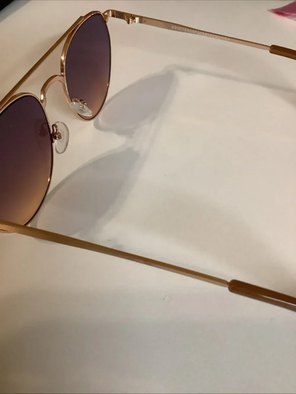 Women's Aviator Sunglasses Rose Gold  UVA/UVB Protection Multi Color Lenses Used